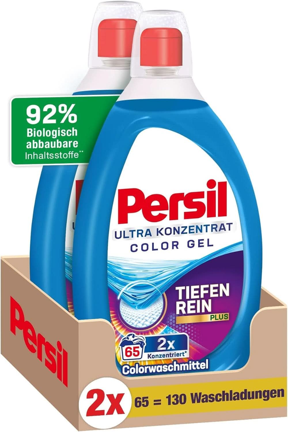Persil Detergente Color Ultra Concentrado (2 X 65 Dosis), detergente líquido altamente concentrado con tecnología Deep Clean Plus contra las manchas más difíciles Detergentes para Ropa Rufe Naty Shop