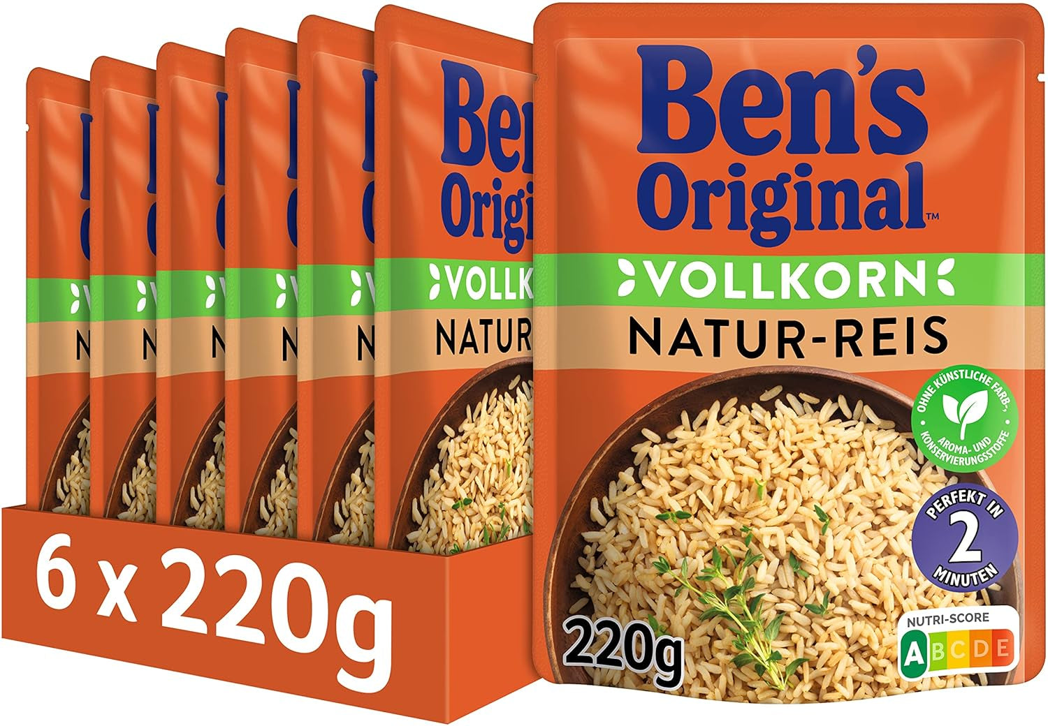 BEN'S ORIGINAL™ arroz express natural 6 x 220g