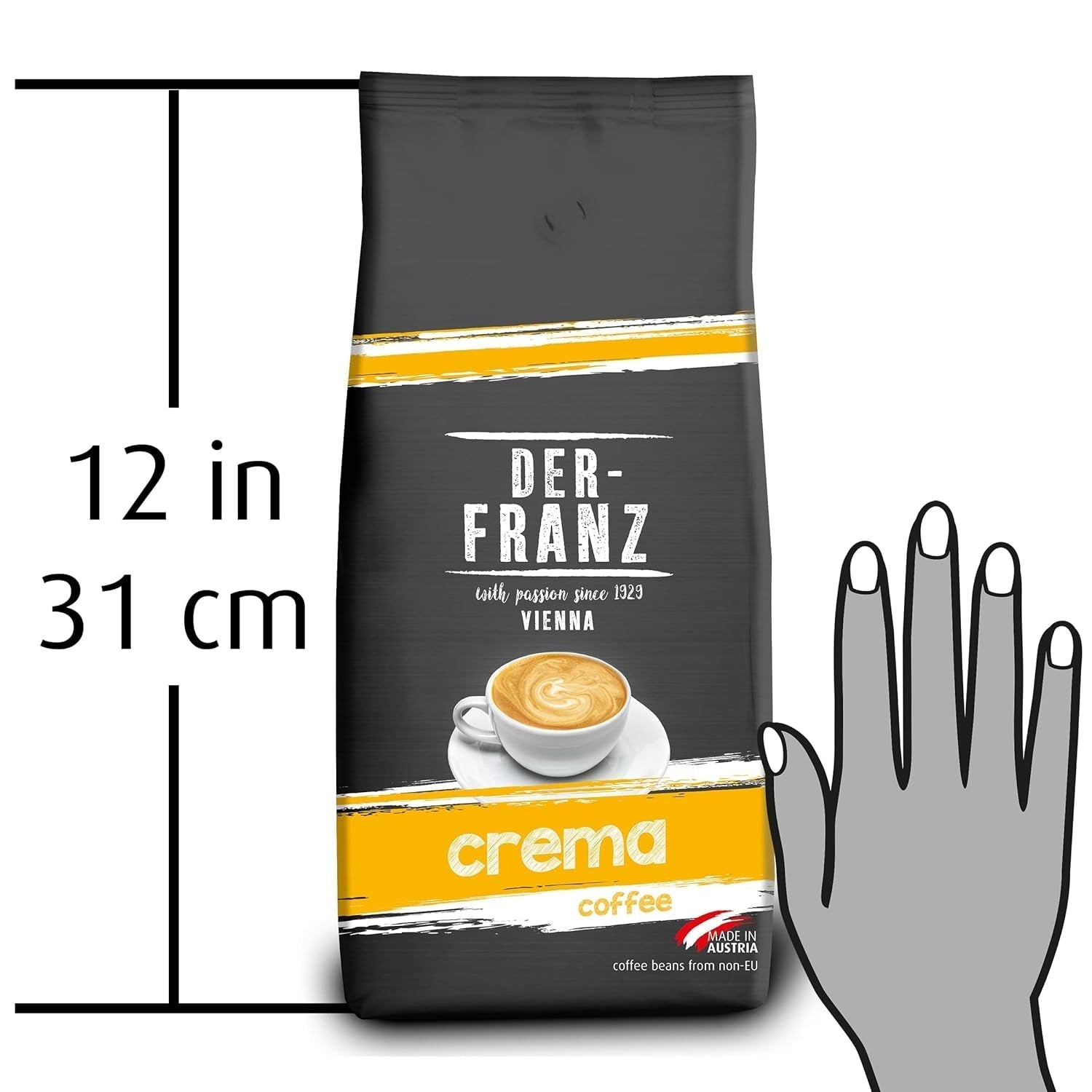 DER-FRANZ Crema de Café, Intensidad 4/5, 100% Arábica, café en grano entero Coffee Naty Shop