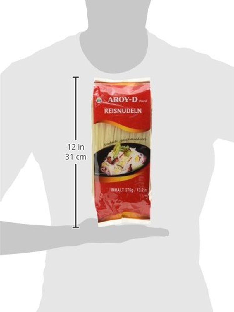 Fideos de arroz Aroy-D sin gluten paquetes de 3 mm (1 paquete x 375 g)