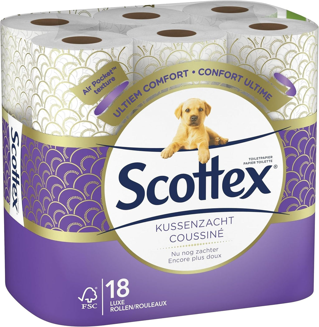 Hârtie igienică căptușită, 18 role, extra-confortabilă și moale - ambalaj reciclabil 100 la sută