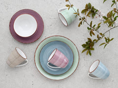 CreaTable, 22582, seria SAMBA, set de veselă cu 16 piese pentru 4 persoane, serviciu combinat din porțelan, potrivit pentru mașina de spălat vase și cuptorul cu microunde, producție de calitate