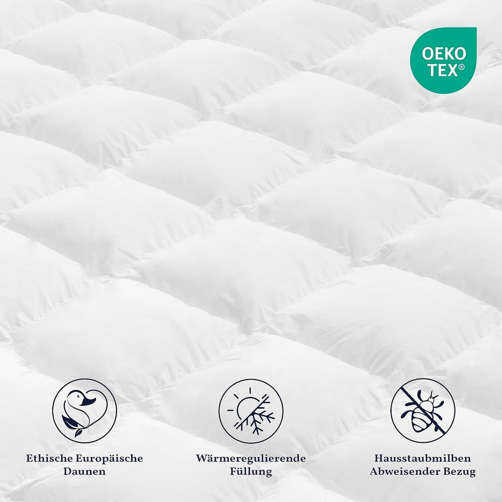 Paraíso Nórdico - Edredón Cómodo - 50% Plumón de Pato Alemán - Edredón Cálido de Invierno - 200X200 Cm Edredones y Edredones Naty Shop