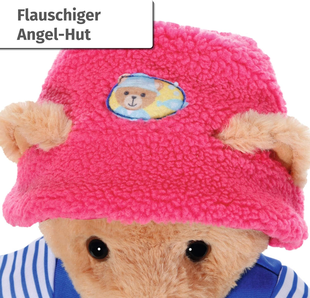 Costum Baby Born Teddy Angler cu undiță pentru păpuși de 43 cm și ursuleț de pluș, 835982 Zapf Creation