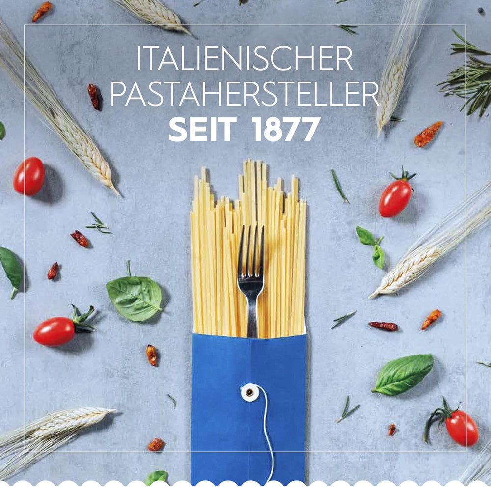 Pasta Barilla Spaghettini Clásicos núm. 3 trigos duros de alta calidad, siempre al dente (1 x 500 g)