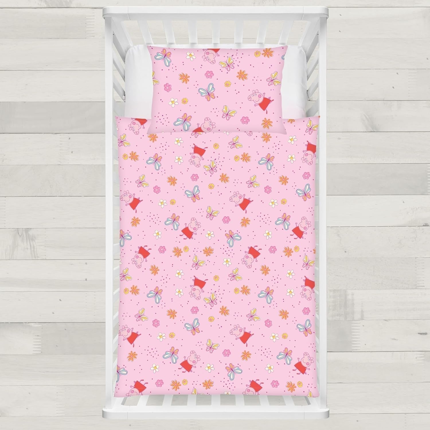 Juego de cama infantil Peppa Pig, 100 x 135 cm y 40 x 60 cm, algodón Ropa de cama - infantil Naty Shop