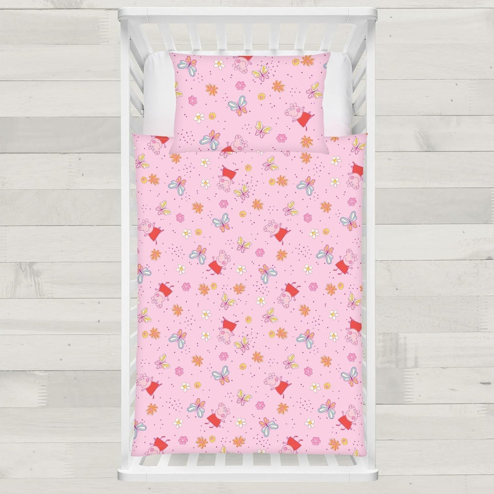 Juego de cama infantil Peppa Pig, 100 x 135 cm y 40 x 60 cm, algodón Ropa de cama - infantil Naty Shop