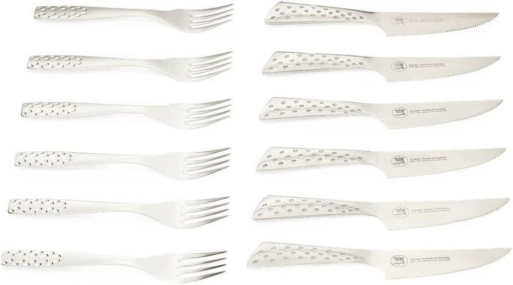 Weber Deluxe Steak Set, 6 piese, oțel inoxidabil design Monobloc, ascuțit extra, mâner ergonomic Bucatarie Naty Shop