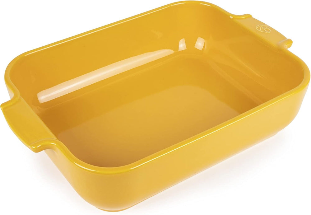 Peugeot Appolia Rechteckige Auflaufform Mit Griffen, Keramik, Schiefer / Grau, 7,2X31X21,7 Cm, Fassungsvermögen: Ca. 2 L, 60060 Moldes y bandejas para repostería Naty Shop Gelbes Safran