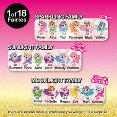 Craze Fairy In My Pocket | Fee Puppe mit Flügel, Fee Spielzeug zum Sammeln mit Spezialeffekten wie Glitzer, Leuchten im Dunkeln und Farbwechsel