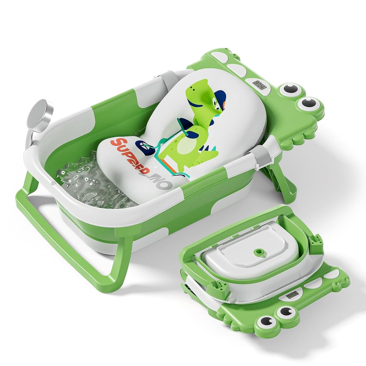 Bañera plegable para bebés con almohada de baño y termómetro integrado Madre e Hijo Naty Shop