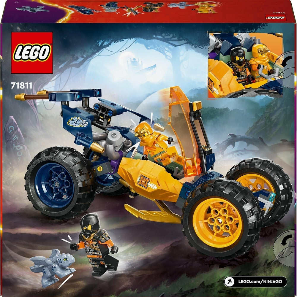 LEGO NINJAGO Buggy todoterreno ninja de Arin, juguete ninja con coche, dragón y 4 minifiguras, set de aventura modelo Buggy para niños, regalo de cumpleaños para niños y niñas de 7 años 71811 Juegos de construcción Beuche den LEGO-Store