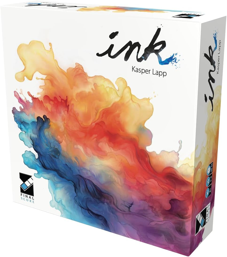 Asmodee, Ink, Final Score Games, Juego familiar de estrategia y arte, de 1 a 4 jugadores, mayores de 8 años, de 30 a 45 min, versión alemana