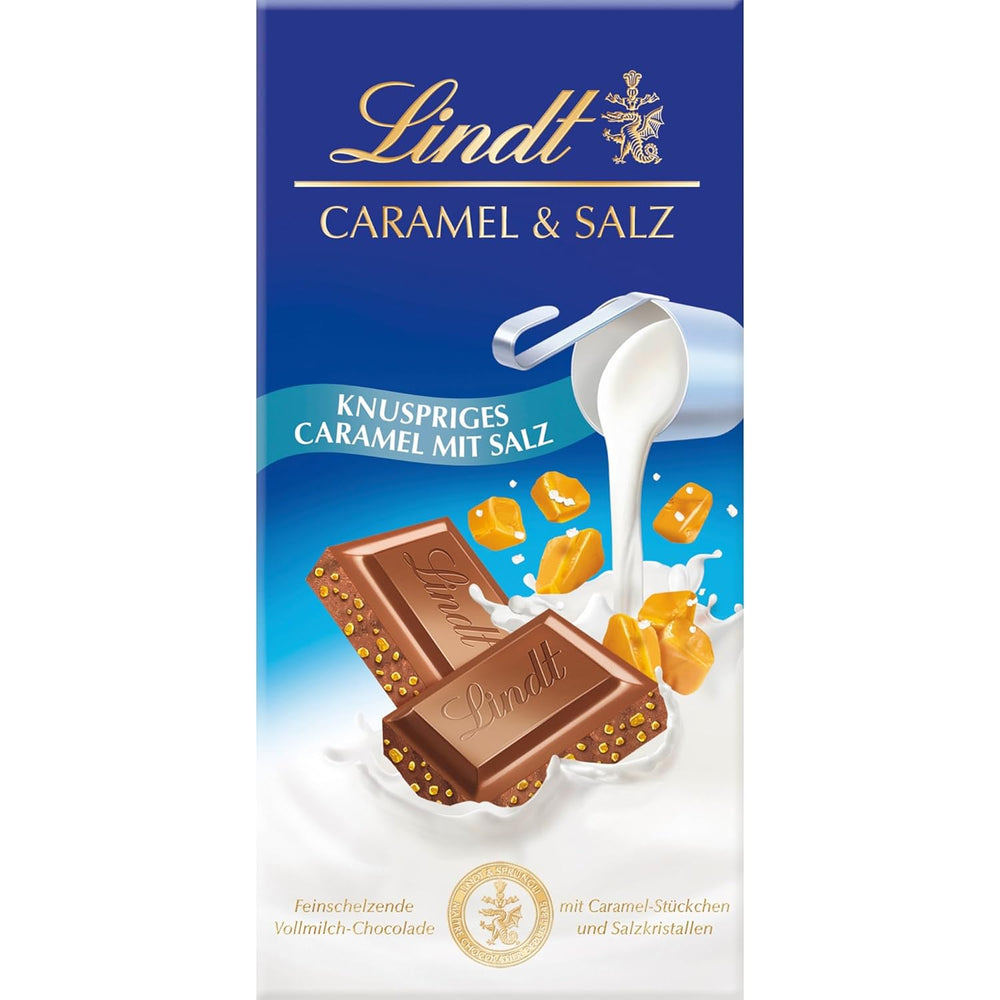 Chocolate Lindt | Barra de chocolate con leche y avellanas | 100g | Suave chocolate con leche derretido con crujientes trozos de avellana | Barra de chocolate