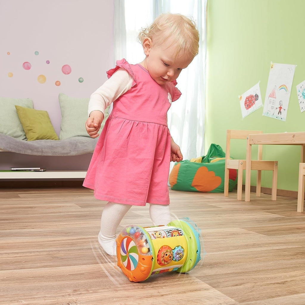 VTech Baby 3-in-1 Rolling Explorer Drum - Jucărie interactivă pentru copii cu muzică - Pentru copii cu vârsta cuprinsă între 9-36 luni Jucarii Bebe Naty Shop
