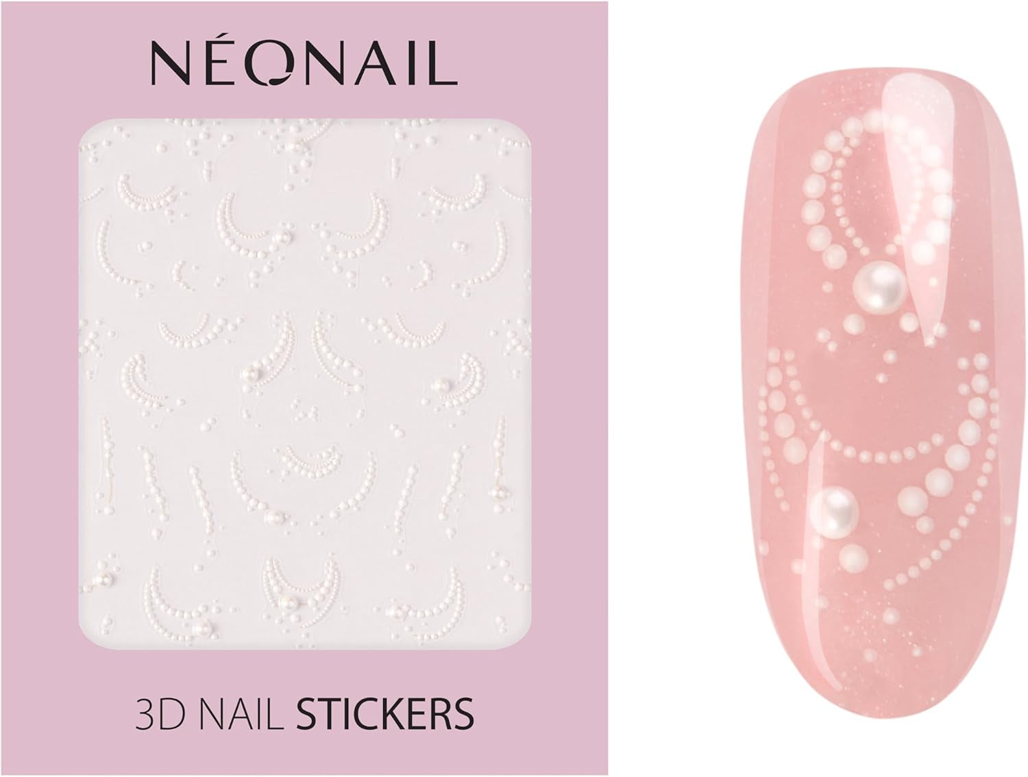 NÉONAIL Nagelstickers 3D - 61 Muster - Nail Charms - Nägel Selber Machen - Nails - Nageldesign - Accessories - Nailart - Nail Art Zubehör - Nagel Deko - Nagelschmuck - Dekoration Nageldesign - Weiß