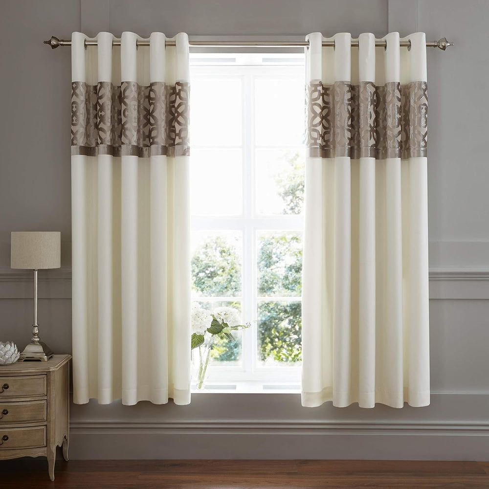 Catherine Lansfield Lattice Cut Velvet, Natural, cubrecama - 220X230Cm Catherine Lansfield Camas y Fundas H183 X W168 Cm (paquete de 2)