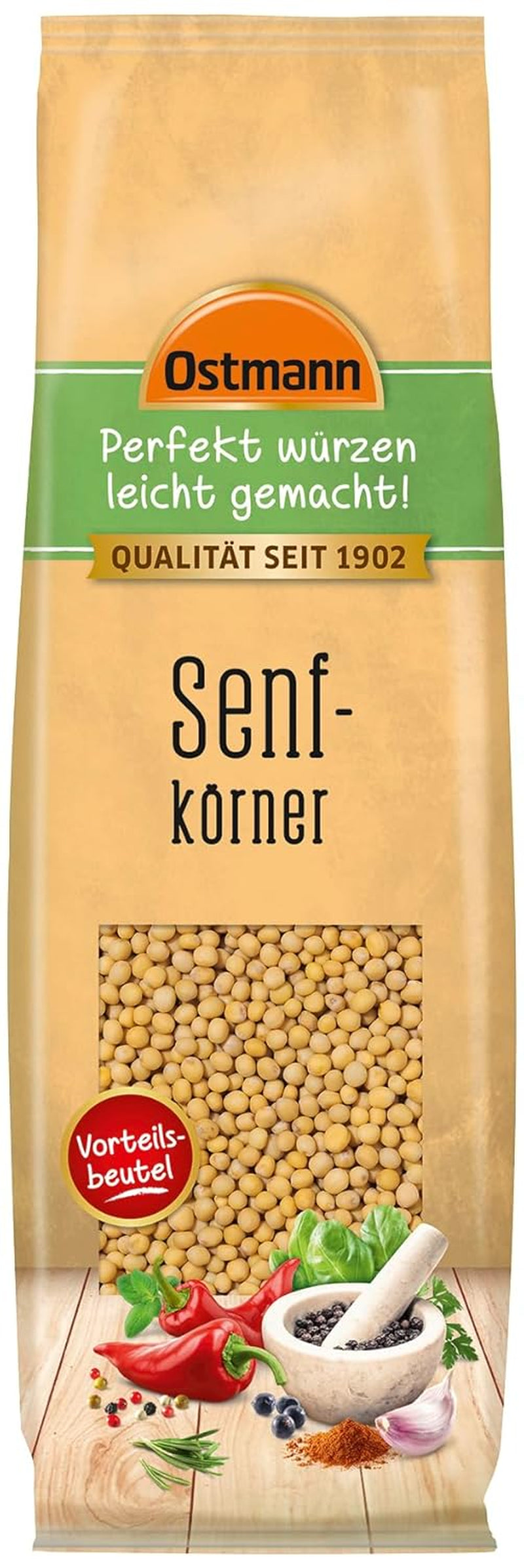 Ostmann Gewürze - Senfkörner ganz | Ideal para envasar frutas y verduras de 100 g en Vorteilsbeutel