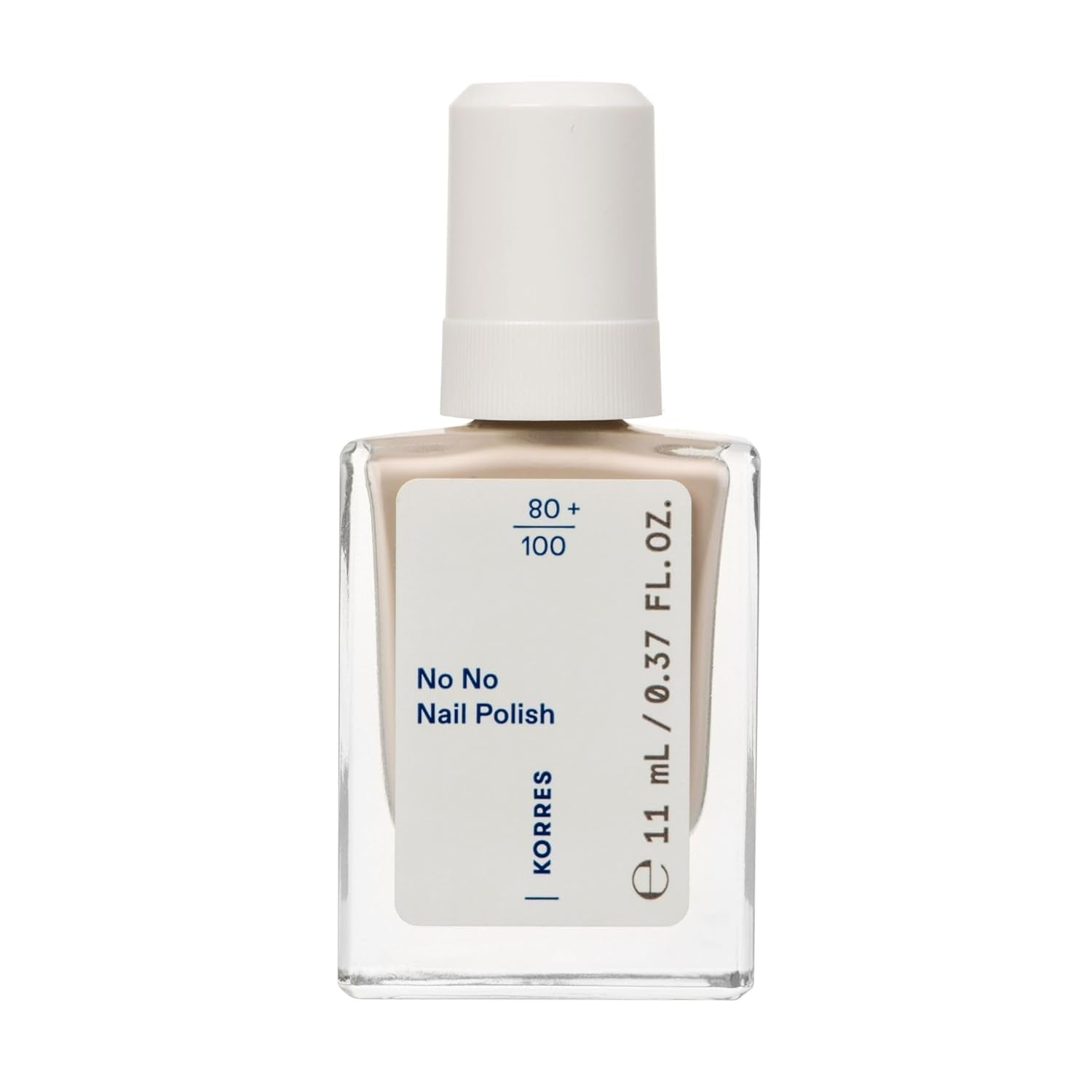 KORRES No No base de esmalte de uñas - base 10% vegana sin liberación, para un color duradero y resistente a las astillas, 11 ml - uñas cuidadas de forma natural, sin sustancias nocivas