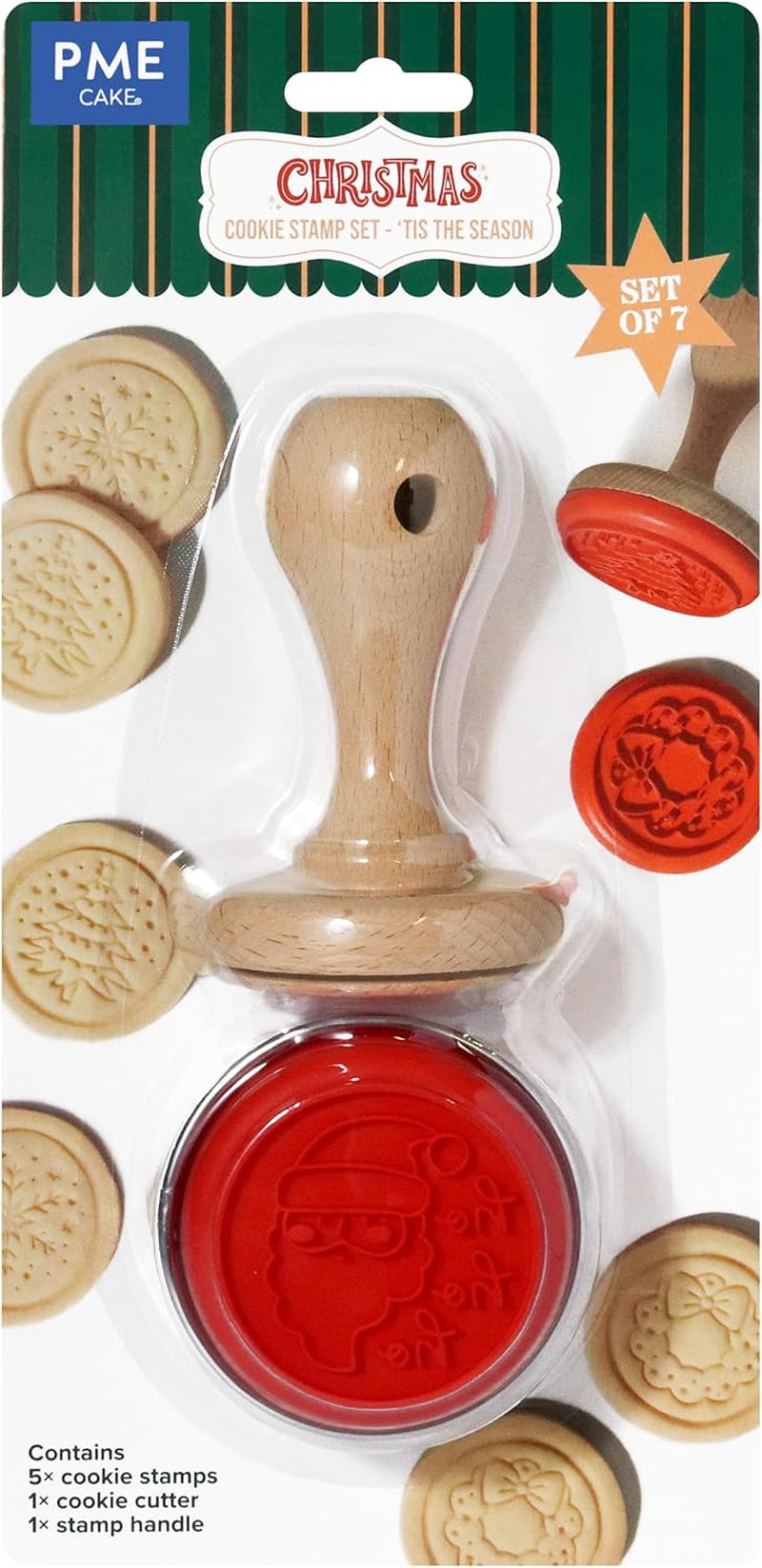 Set de 7 ștampile de embosare cu fursecuri de Crăciun, E Crăciunul