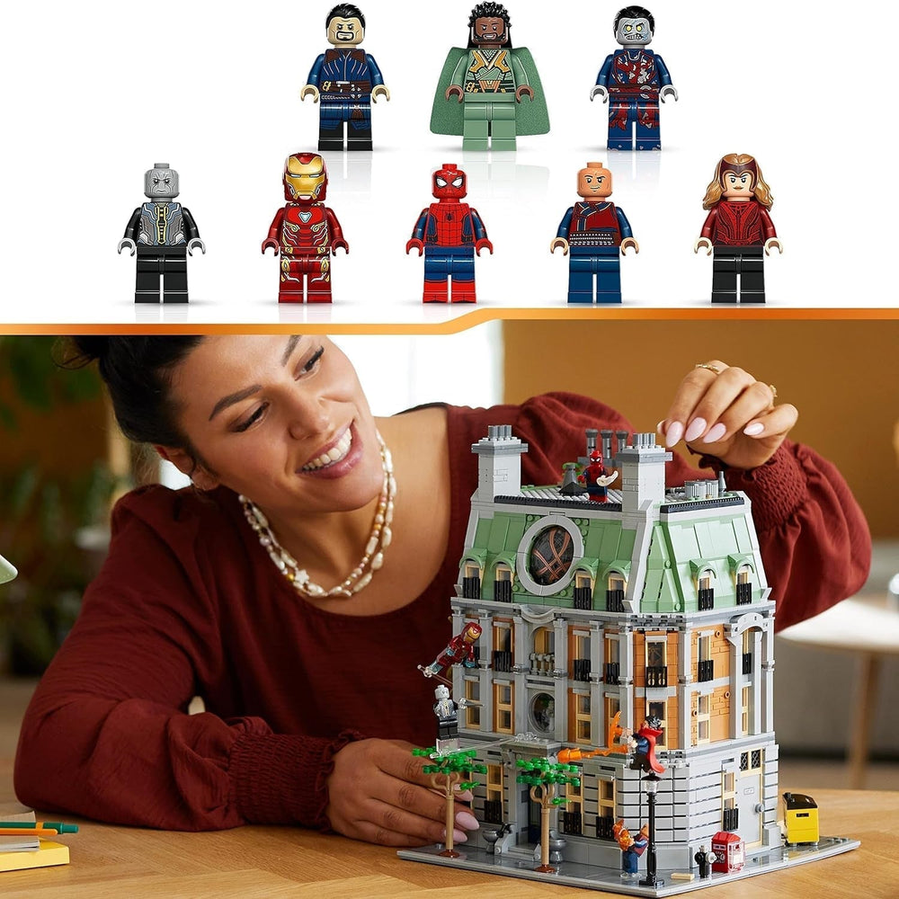 LEGO Marvel Sanctum Sanctorum Juego de construcción modular de 3 pisos con minifiguras de Doctor Strange y Iron Man Avengers: Endgame Toy House Fan Coleccionable Decoración de gran salón 76218 Juegos de construcción Besuche den LEGO-Store