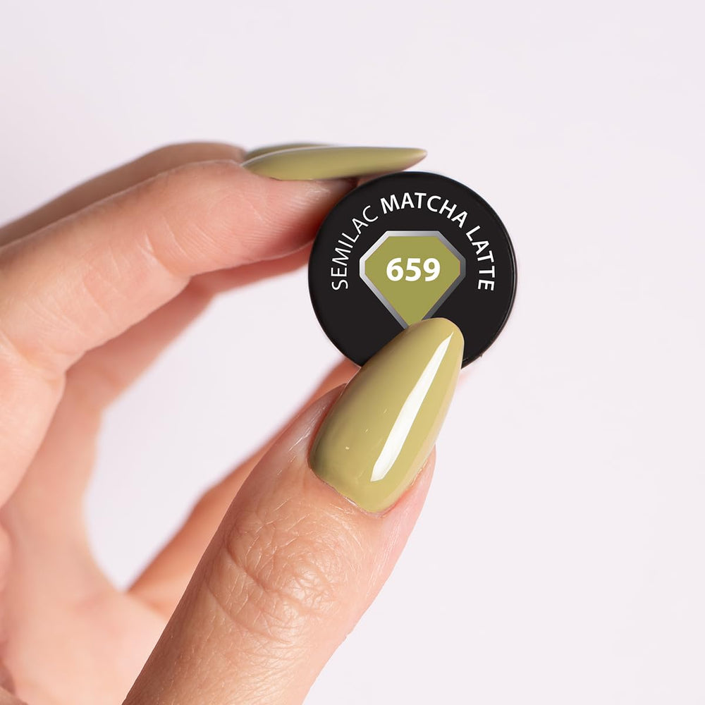 Esmalte de uñas Semilac UV 659 Matcha Latte 7 ml