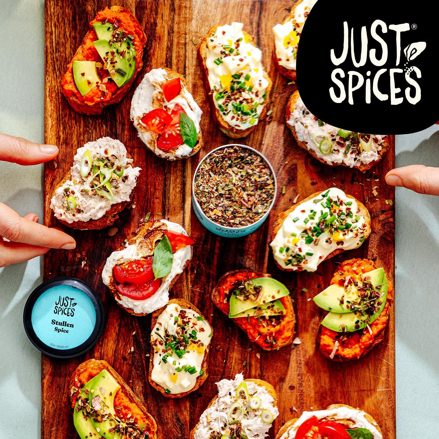 Just Spices Stullen Spice I Würze belegte Brote mit 13 leckeren Ingredient in einem Gewürzmix I Gewürzdose, 50 g