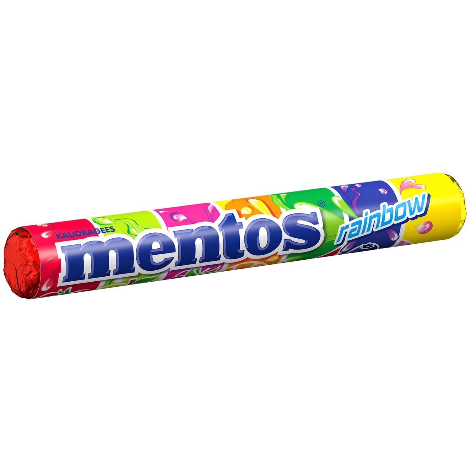Mentos Fruit Dragees Naranja Limón Fresa Dulces masticables con sabor a fruta (3 rollos), vegano (paquete de 3)