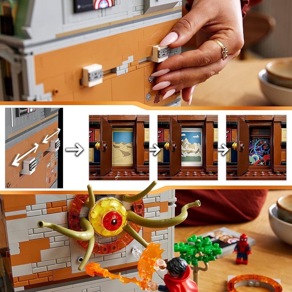 LEGO Marvel Sanctum Sanctorum Juego de construcción modular de 3 pisos con minifiguras de Doctor Strange y Iron Man Avengers: Endgame Toy House Fan Coleccionable Decoración de gran salón 76218 Juegos de construcción Besuche den LEGO-Store