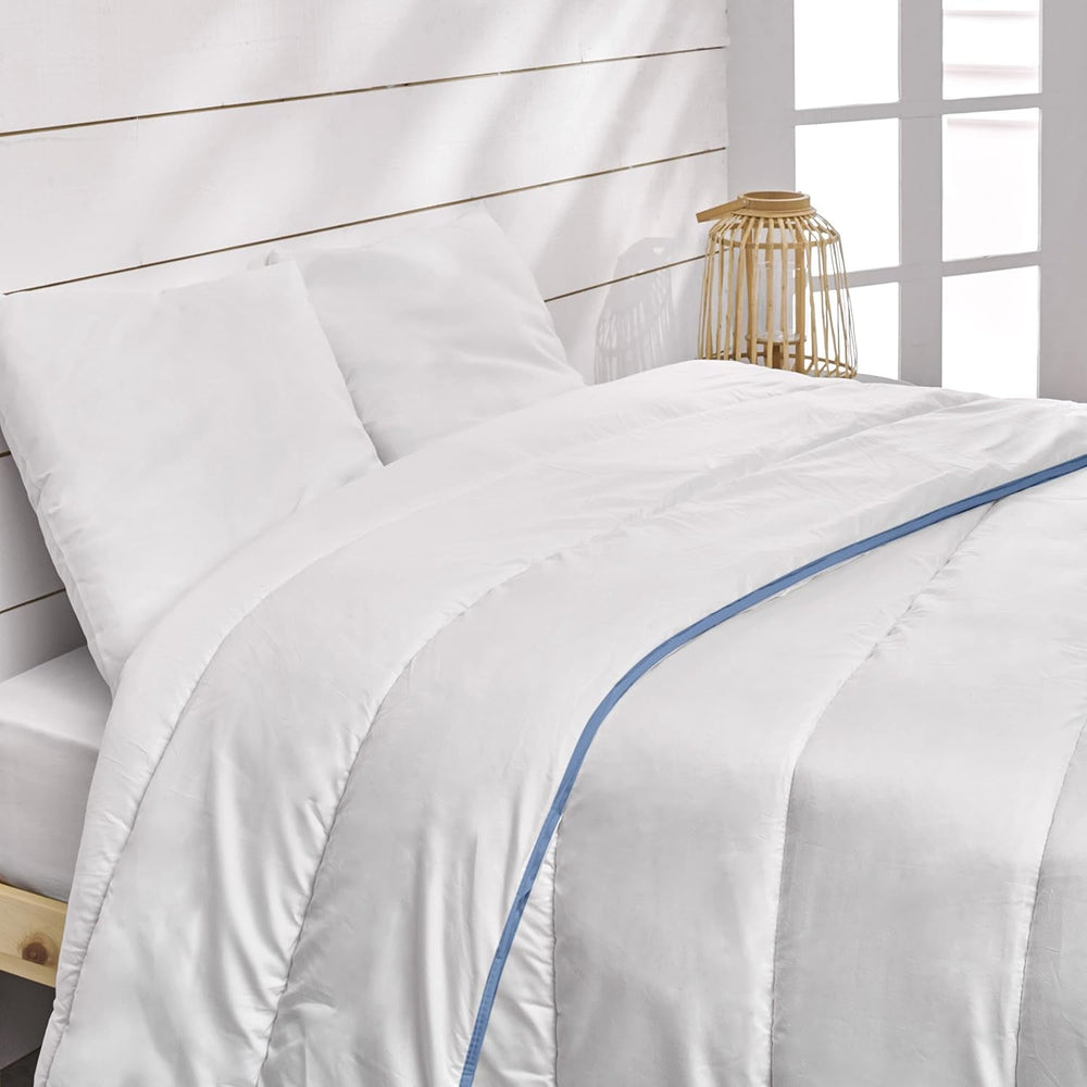 Bleu Câlin Edredón cálido para 1 persona "Gamme Signature", suave, funda de microfibra, 140 X 200 cm Edredones y colchas Naty Shop