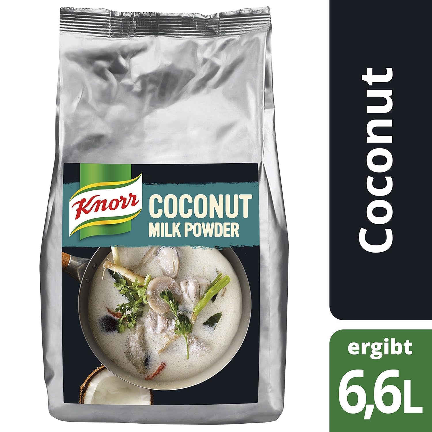 Knorr Kokosmilch Pulver (leche en polvo con 20 frischen Kokosnüssen, ergibt 6,6 litros Kokosmilch) 1er paquete (1 x 1 kg)