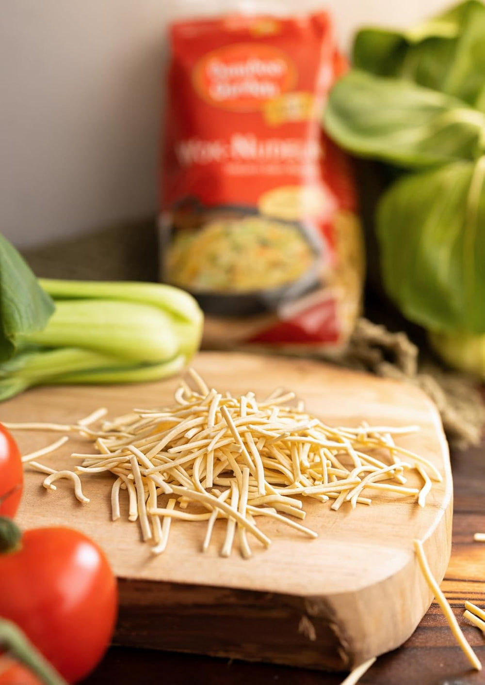 Jardín de Bambú - Fideos Wok | Fideos instantáneos con huevo | Mezclar, no requiere precocción | Para platos asiáticos al wok | 250 gramos en una bolsa