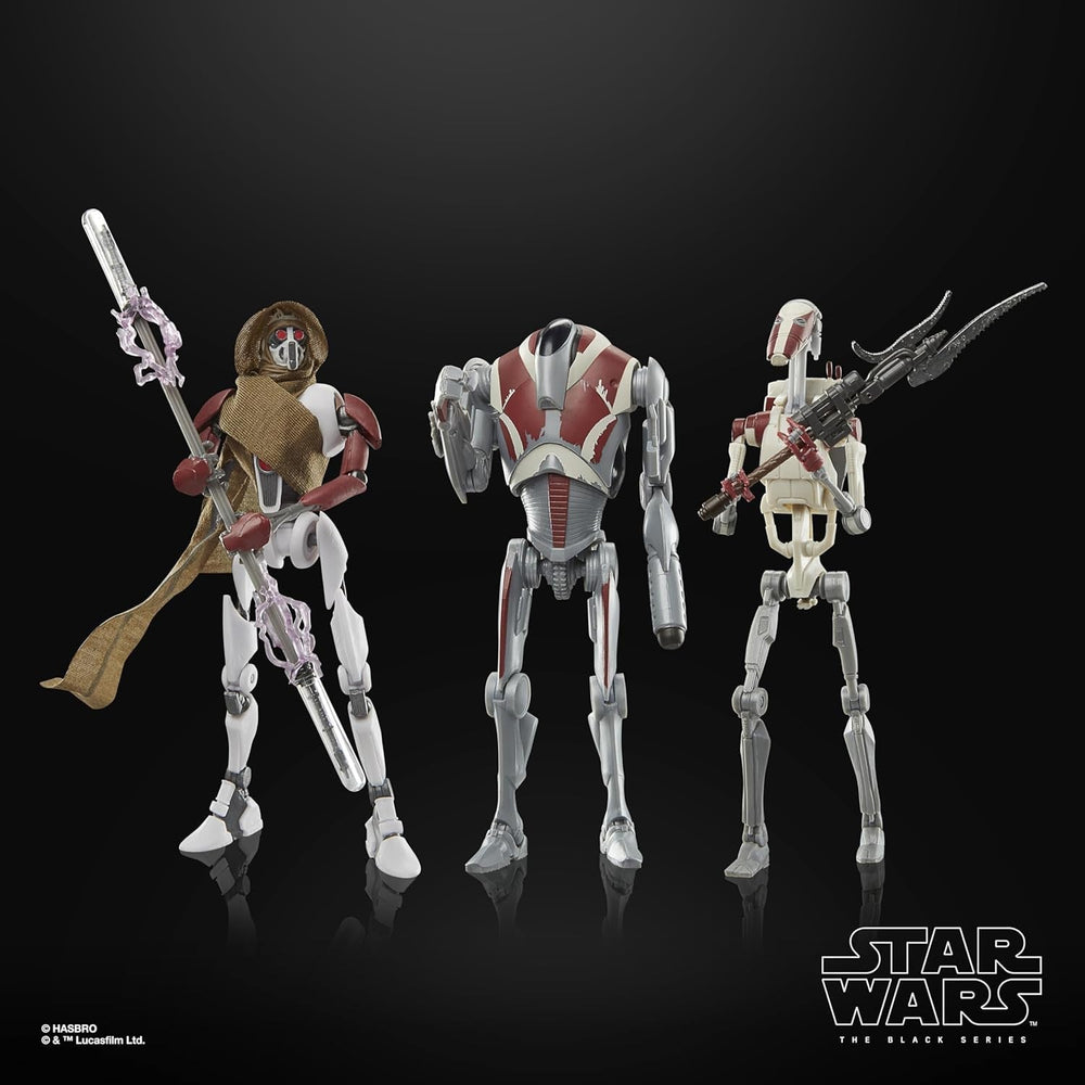 Star Wars Seria Neagră Magna Raider, Super Battle Droid, Jedi Battle Droid: Survivor Action Figures 3-pack, Scale 15 cm Action figures Naty Shop