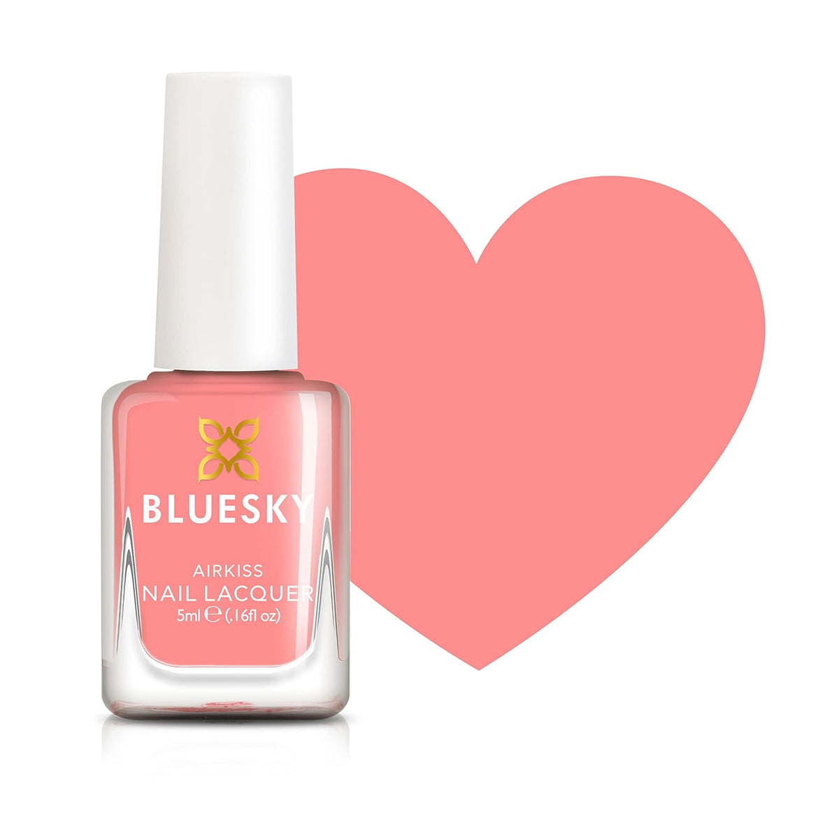 Esmalte de uñas Bluesky Kids - Concha de mar, Coral. Esmalte de uñas para niños fácil de despegar, no tóxico, a base de agua, no se desliza, 5 ml