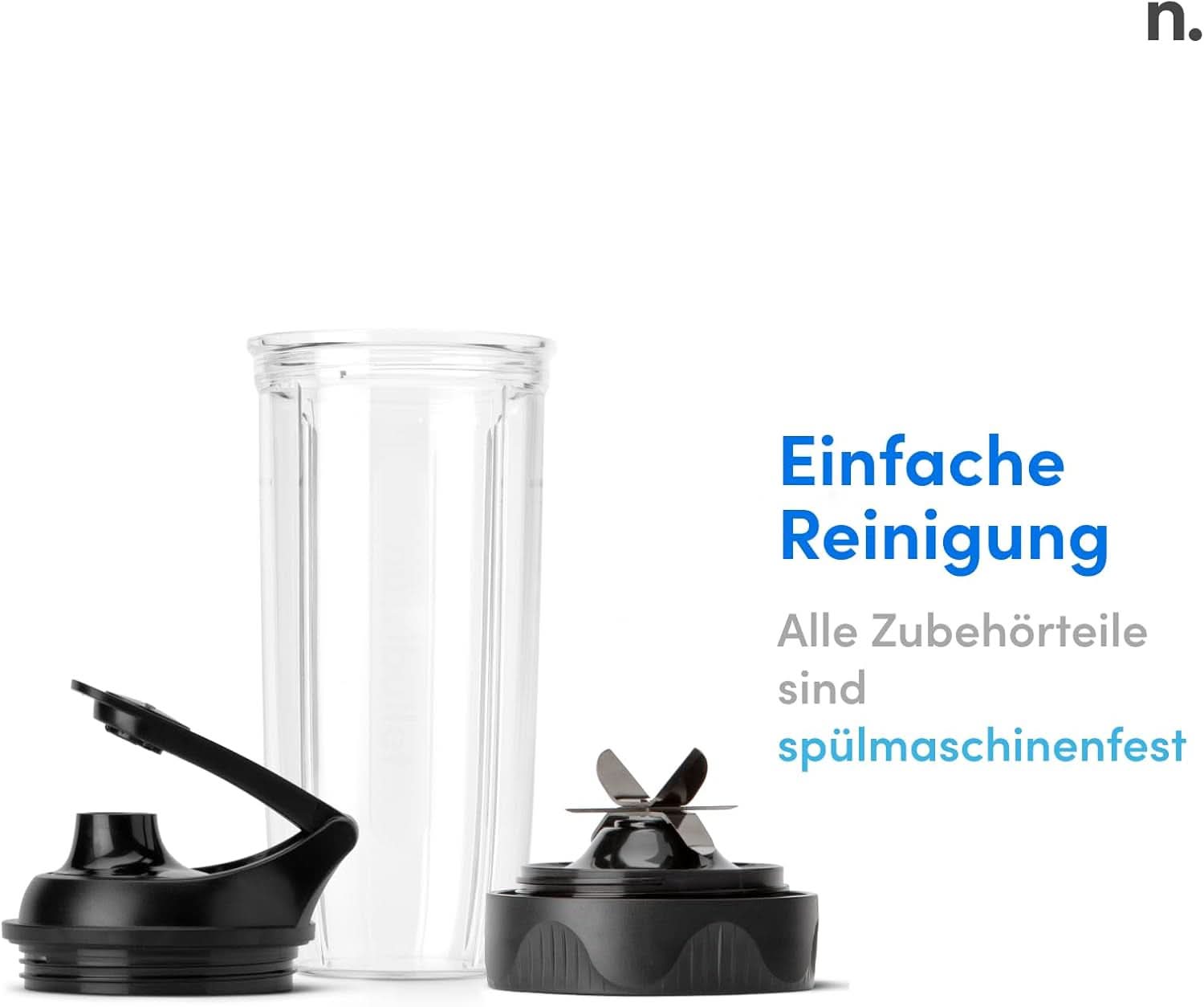 Batidora personal Nutribullet, batidora de larga duración para porciones, 1000 vatios y motor ligero, vaso de 900 ml con Tritan Renew, batidora táctil Leuchtende, Dunkel Grau Bucatarie Naty Shop