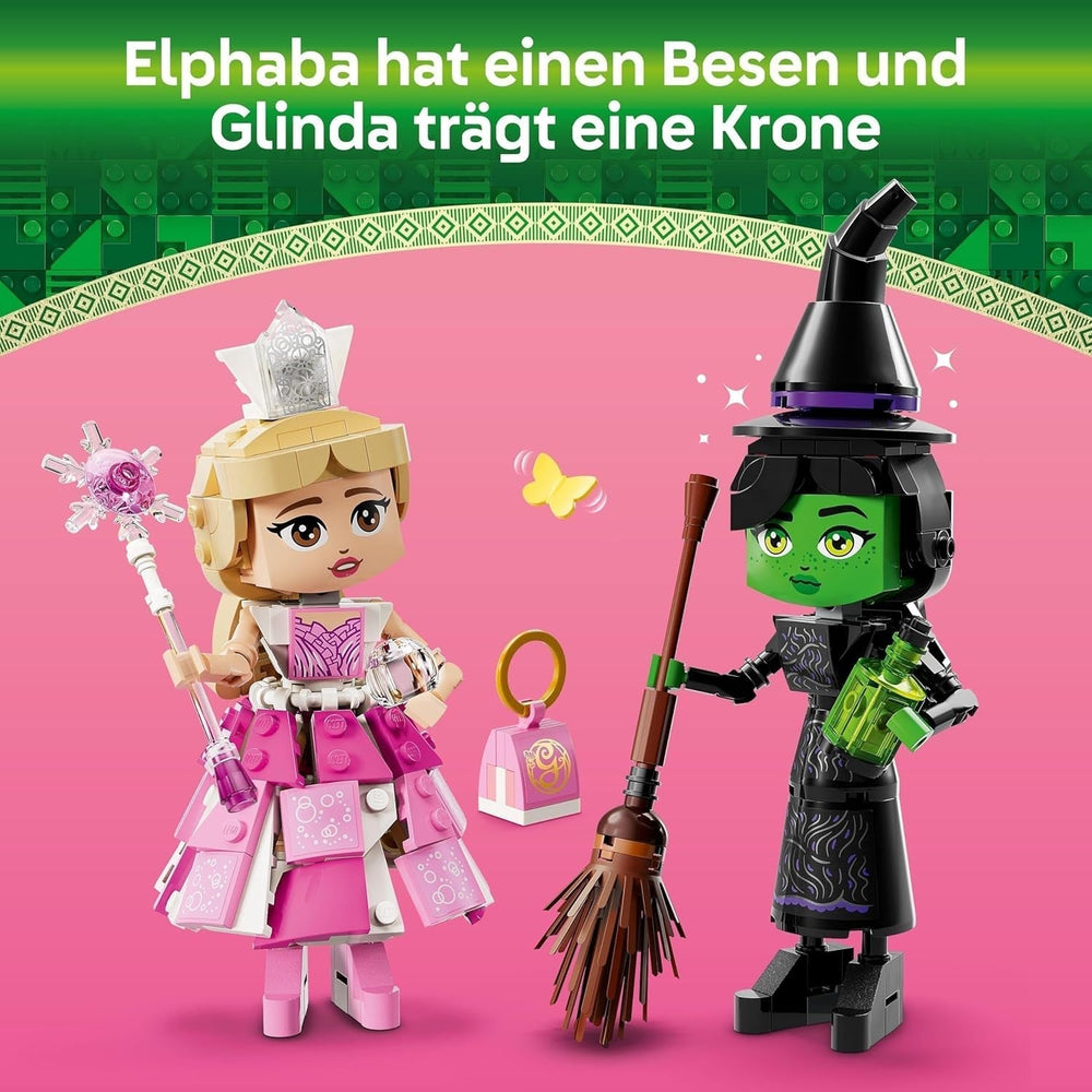Muñecas LEGO Wicked Elphaba y Glinda - Figura de juguete coleccionable de las Brujas de Oz - Regalo creativo para niñas mayores de 10 años y fans de la película - 75682 Juegos de construcción Besuche den LEGO-Store