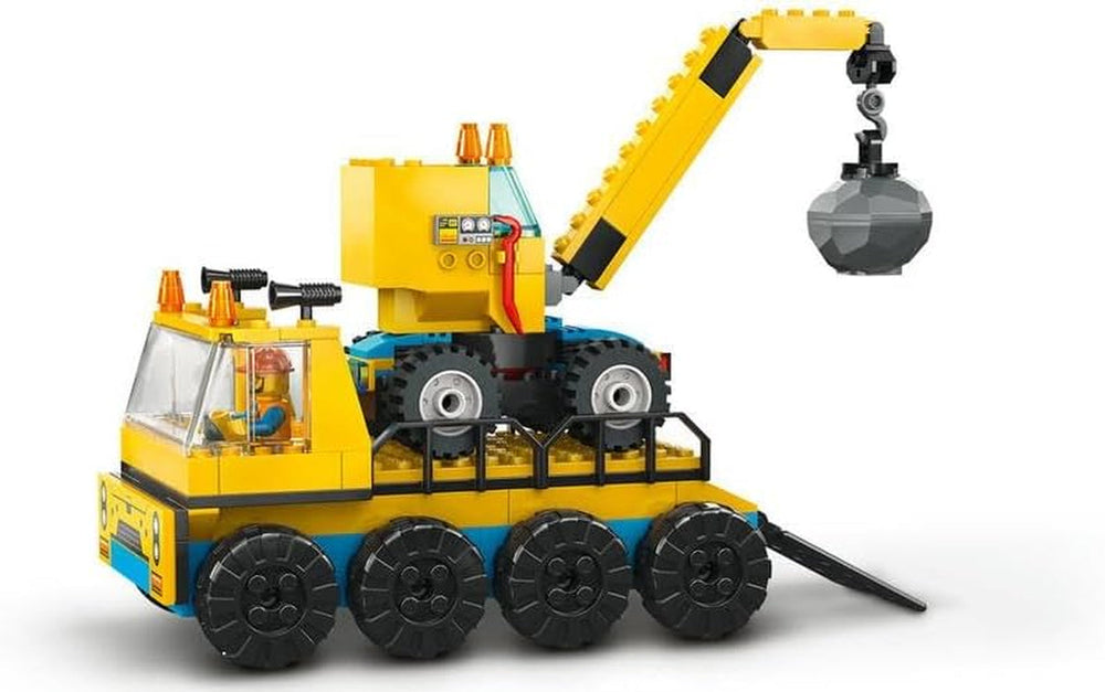 LEGO 60391 City Vehículos de Construcción y Bola de Demolición Grúa, Excavadora, Camión Volquete y Vehículos de Transporte, Juguete Educativo para Niños a Partir de 4 Años Juegos de Construcción Besuche den LEGO-Store