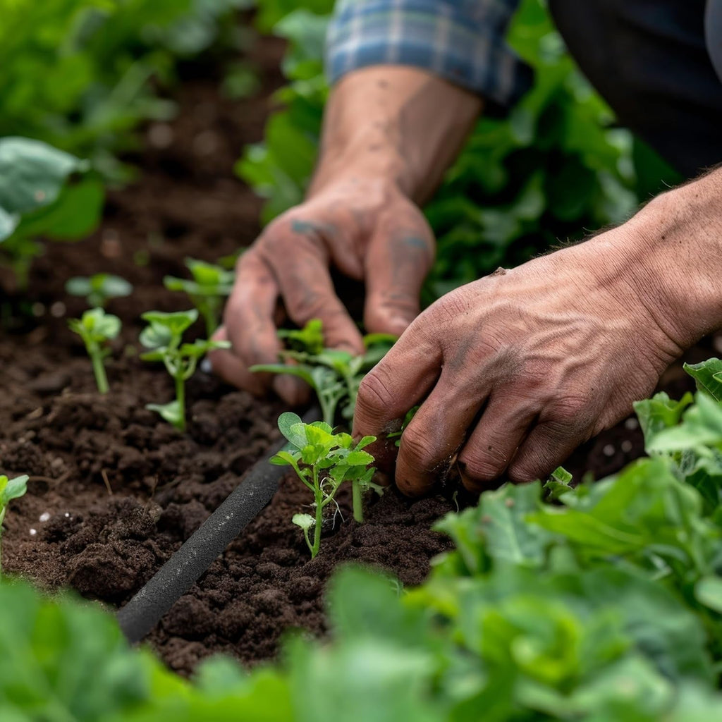 Furtun de picurare Relaxdays, 50 m, furtun de udare pentru udarea straturilor înalte și a gardurilor vii, furtun de grădină, negru
