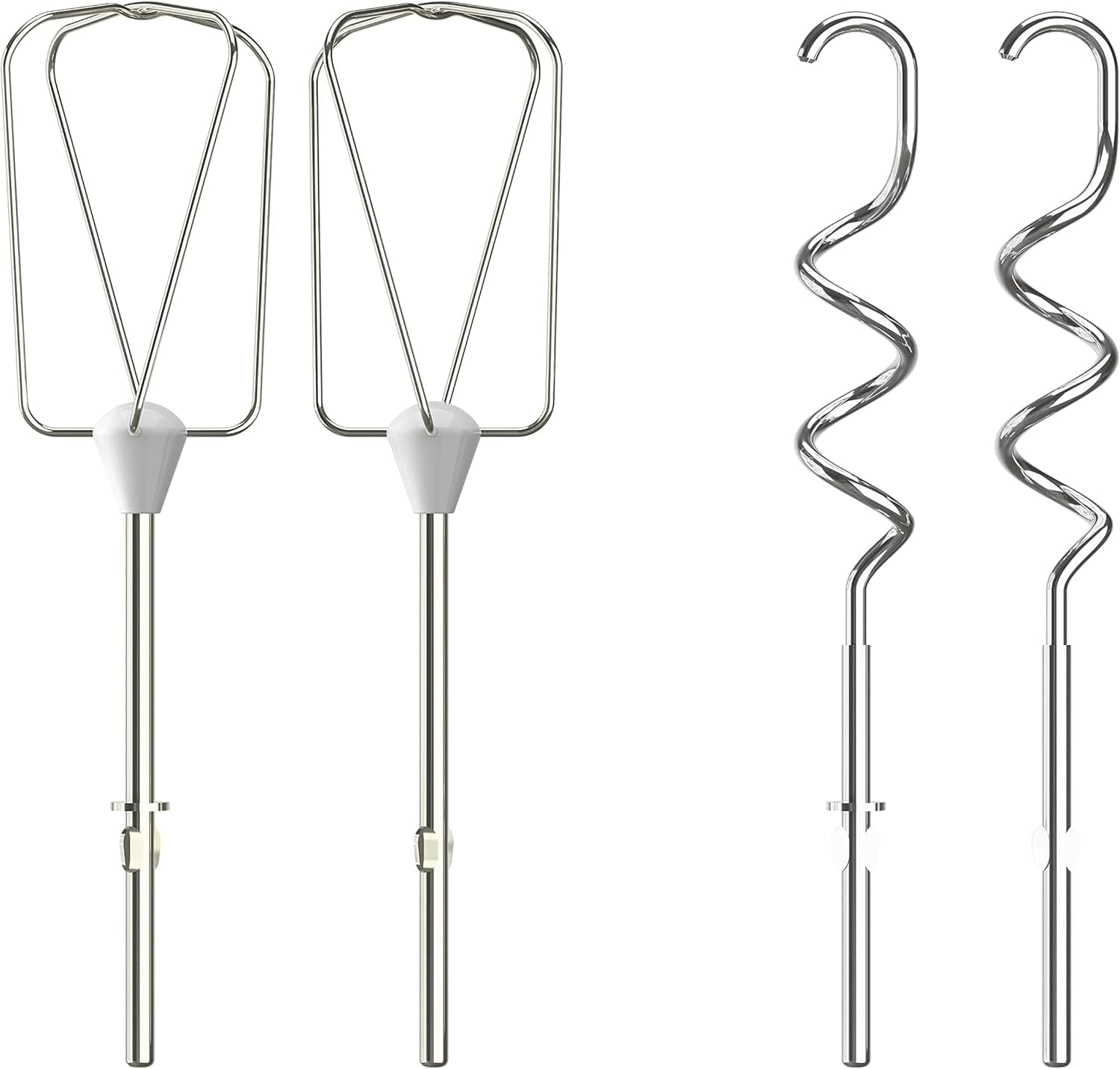 Krups GN4001 3 Mix 4000 Batidora de mano | 450 vatios | Diseño robusto | Controlador de velocidad variable | Función Turbo y Auswurf | incluido 2 Rührbesen y 2 Knethaken | Weiß/Grau Cocina Tienda Naty