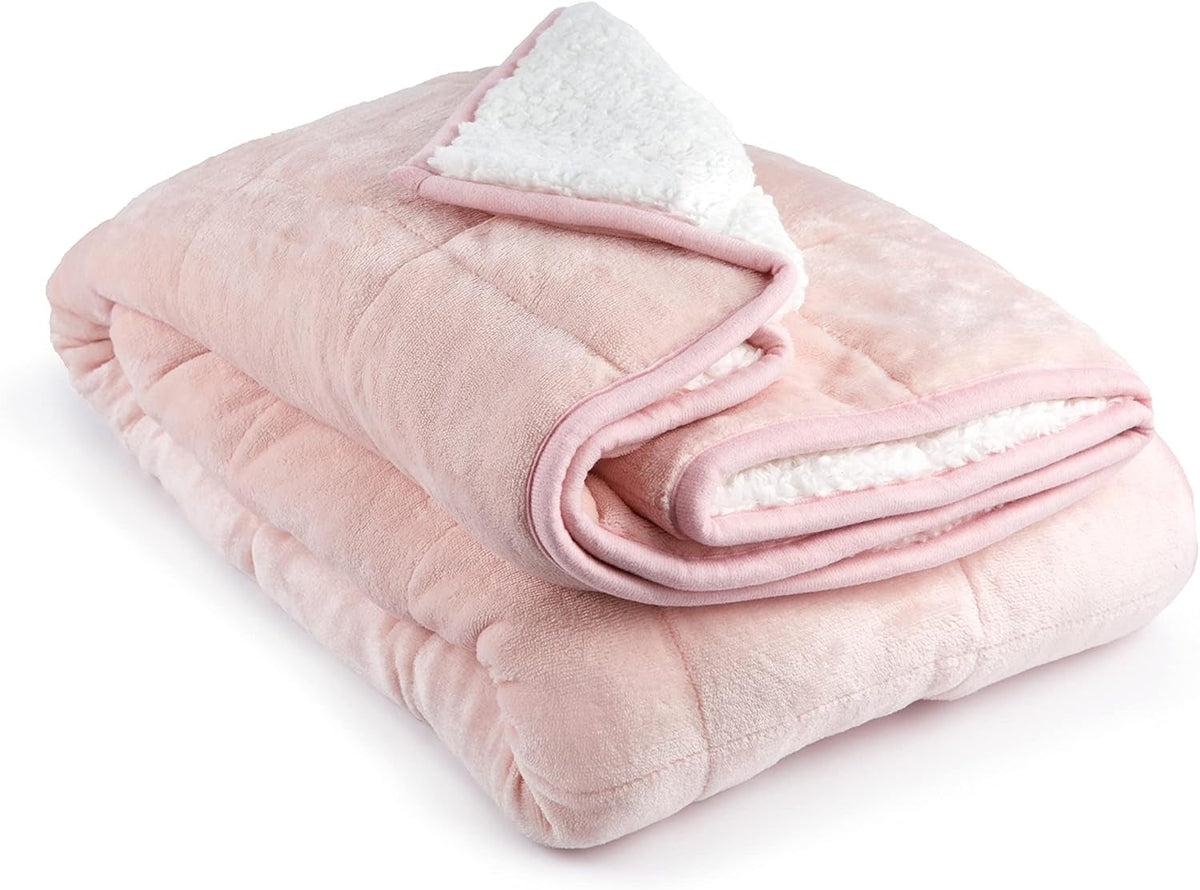 Emma Barclay Manta Sherpa Pesada, 127 X 152 cm, Rosa Rubor Emma Barclay Beds and Blankets Rosa Rubor 50X60" (127X152Cm)