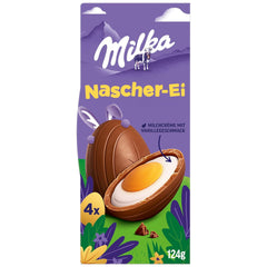 Huevo Dulce Milka – Chocolate de Pascua relleno de crema de vainilla, aspecto de huevo frito – 124g