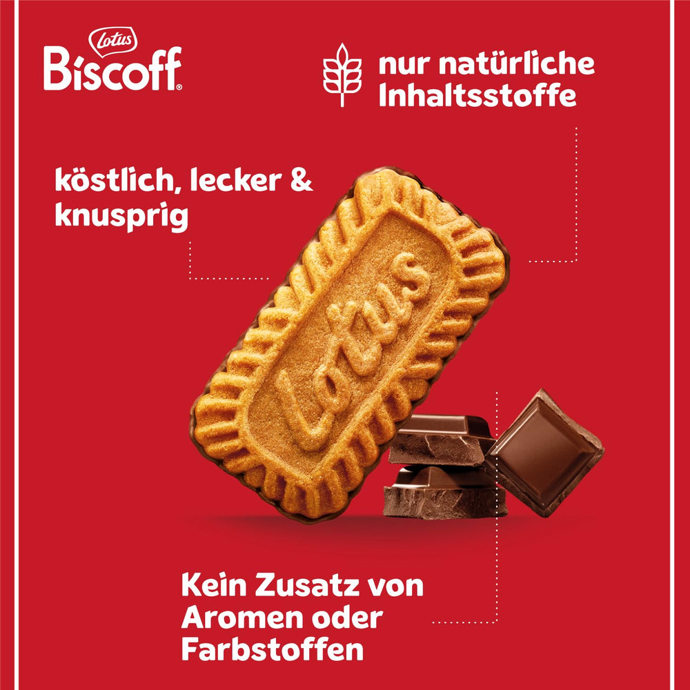 Loto Biscoff | Galletas Caramelizadas Con Glaseado De Chocolate | 200 galletas envueltas individualmente | Sólo ingredientes naturales | Sin colorantes ni sabores artificiales | 200x1| 1,47 kilogramos