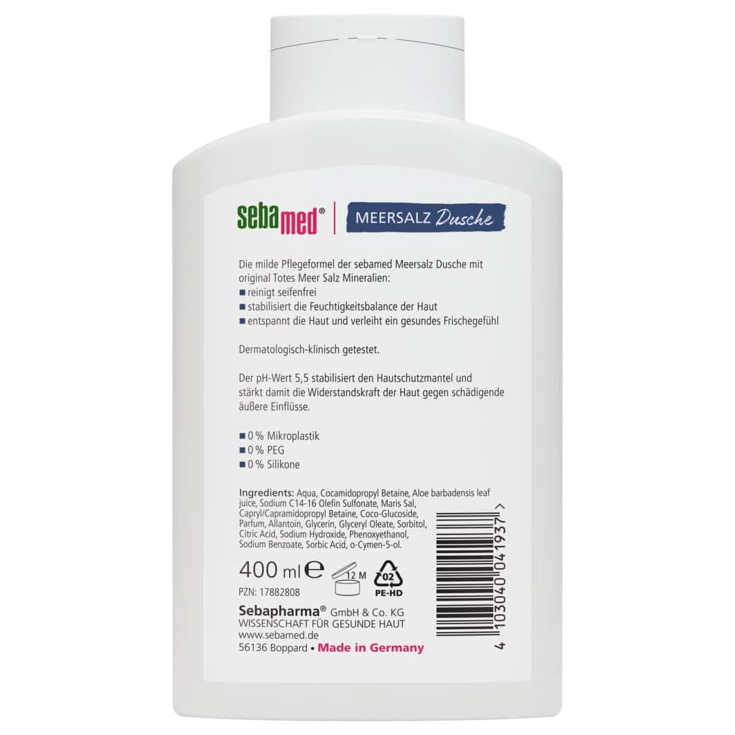 SEBAMED, gel de ducha con sal marina, unisex, 400 ml Ducha y baño Naty Shop