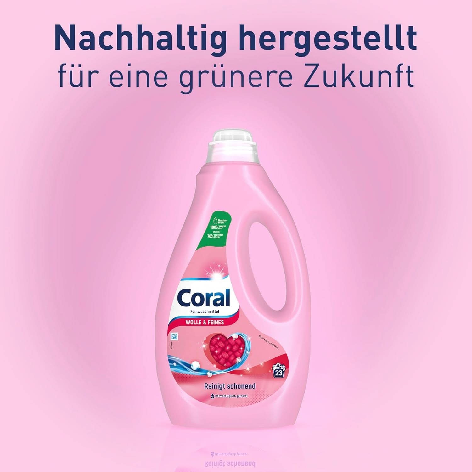 Coral detergente líquido delicado para lana y ropa delicada, 23 dosis, 1,15 litros Detergentes para ropa Naty Shop