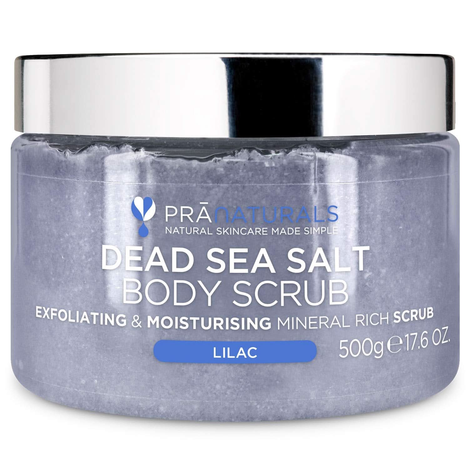 Pranaturals, Exfoliante corporal con sal del Mar Muerto, 500 g Naty Shop Lila
