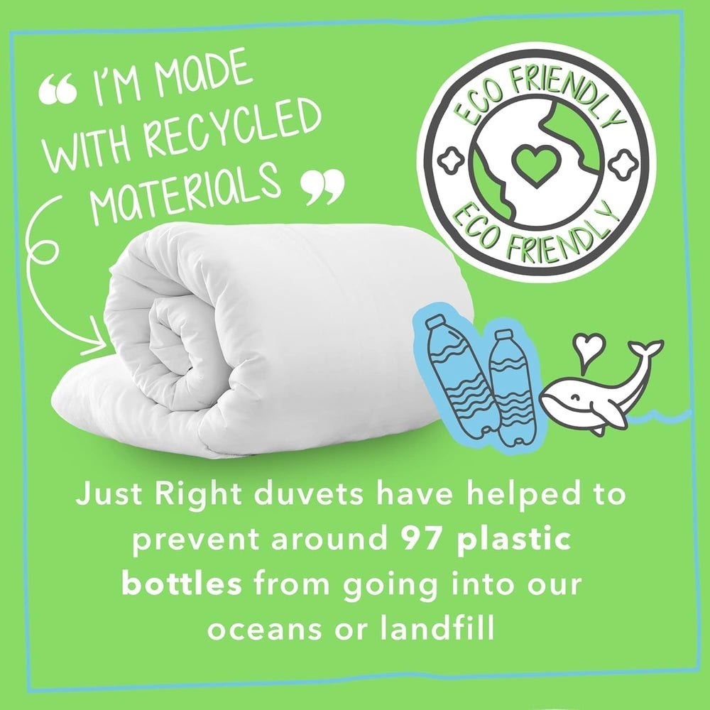 Just Right Snug Edredón, 10,5 tog, fibra hueca, blanco, cama doble Edredones y edredones Naty Shop