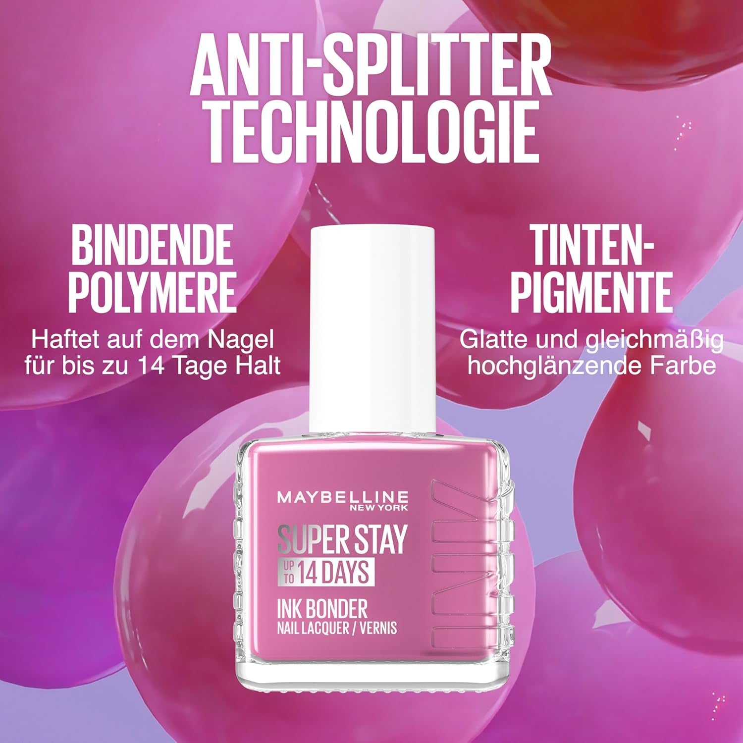 Maybelline New York Super Stay Ink Bonder 946 High Tide - esmalte de uñas de larga duración para uñas fuertes y color intenso, 12,3 ml