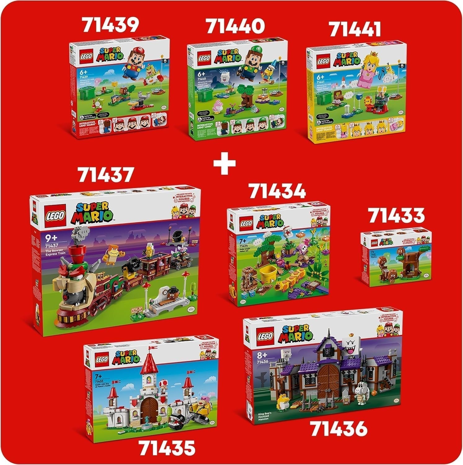 LEGO Super Mario Express Tren Bowser Juego de aventuras para niños con Hammer Brother 2 Gumbas y 2 Parapunctures Regalo de Nintendo para niños y niñas Gamers 71437 Juegos de construcción Besuche den LEGO-Store