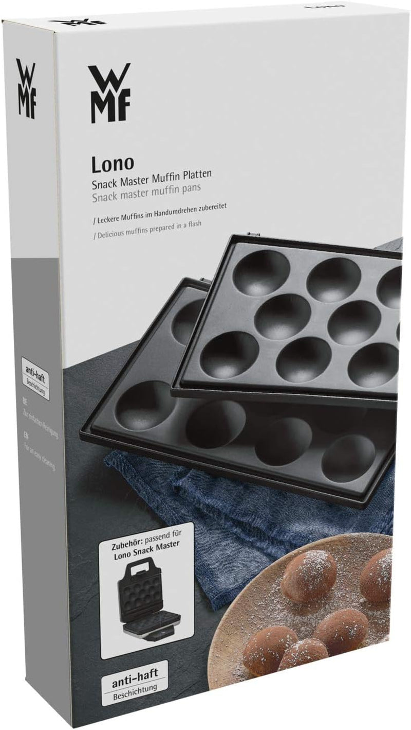 Accesorios WMF Lono Snack Master, juego de 2 platos para muffins, revestimiento antiadherente Moldes y bandejas de horno Naty Shop