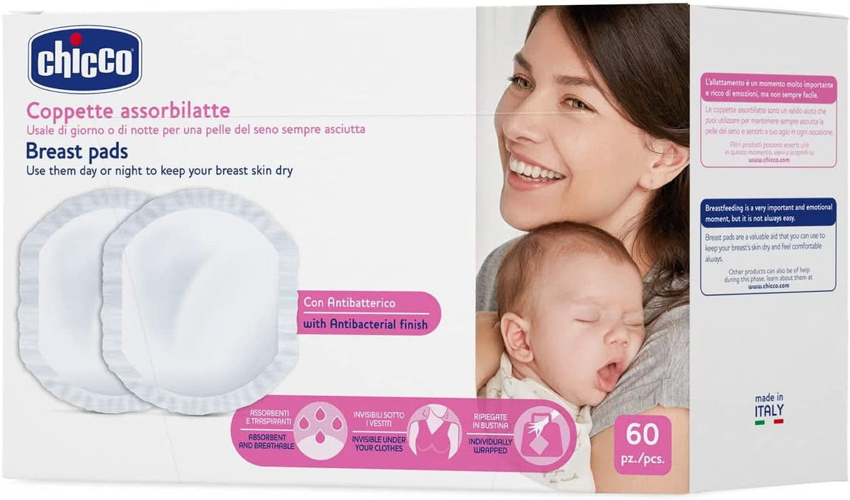 Chicco Tampones Antibacterianos Naturalfeeling, 60uds Alimentación y Accesorios Lactancia Bebe Naty Shop